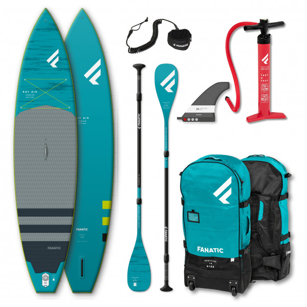 Fanatic - iSUP Package Ray Air Premium - SUP-Set Gr 11'6'' x 31'' - 350,5 cm blau von Fanatic