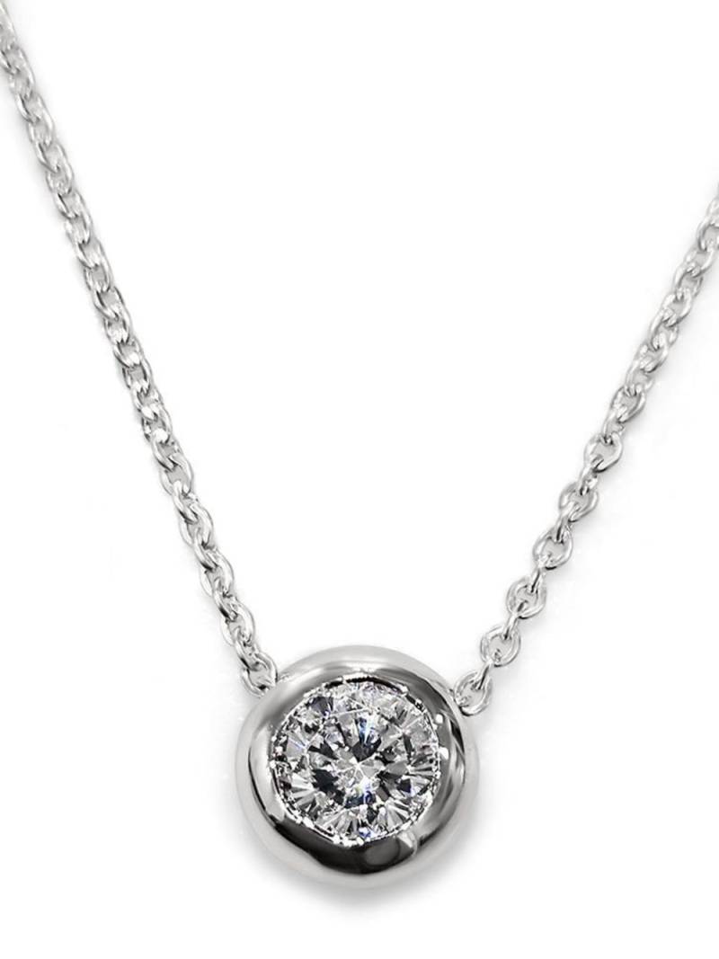 Fantasia by Deserio BEZEL SET ROUND PENDANT NECKLACE - White von Fantasia by Deserio