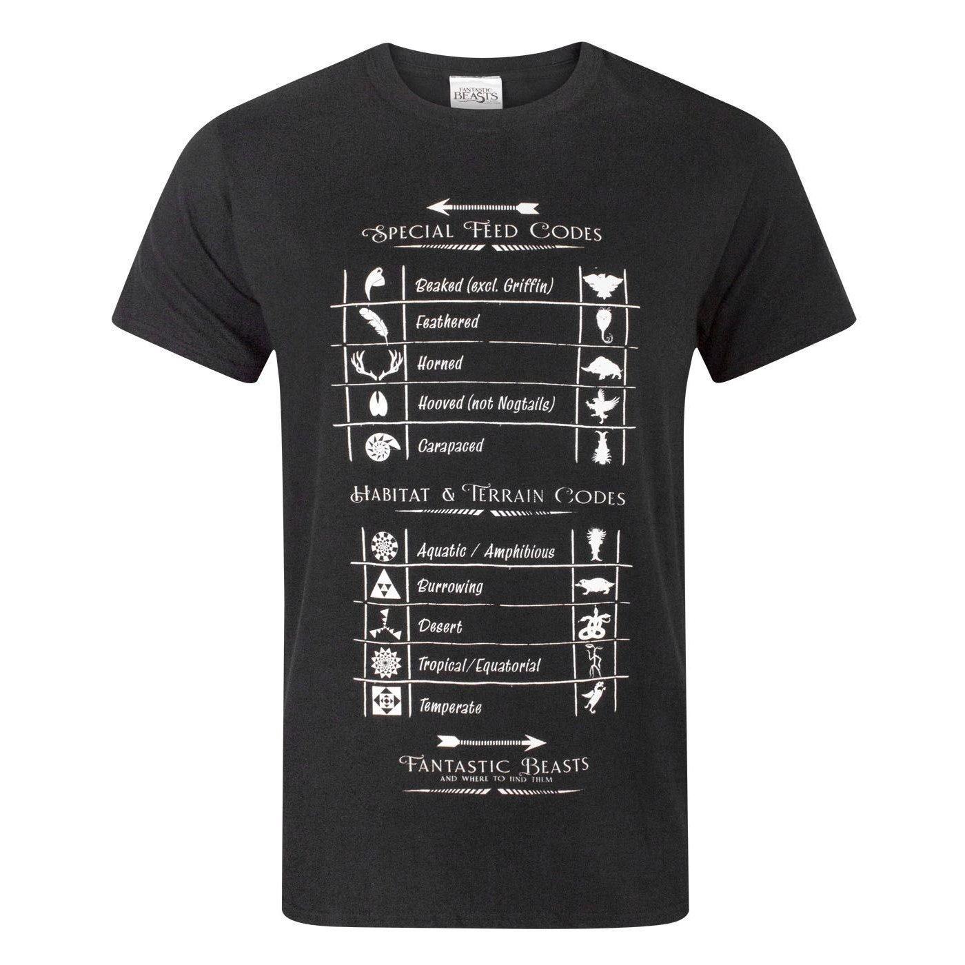 Tshirt Special Feed Codes Herren Schwarz XL von Fantastic Beasts And Where To Find Them