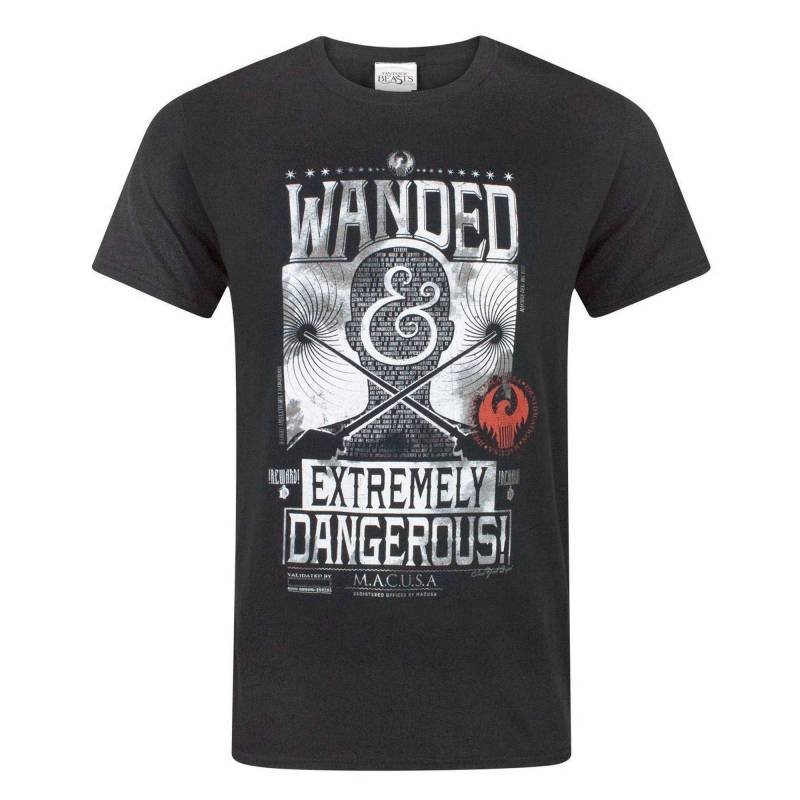 Wanded Tshirt Herren Schwarz S von Fantastic Beasts And Where To Find Them