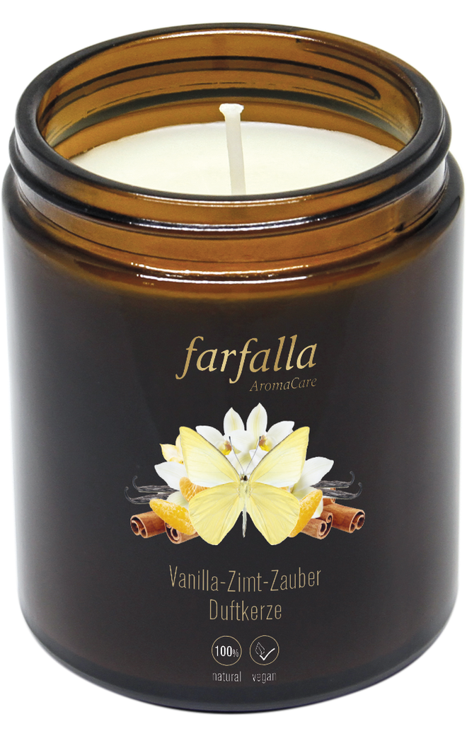 Farfalla - Aroma-duftkerze vanilla-zimt-zauber von Farfalla