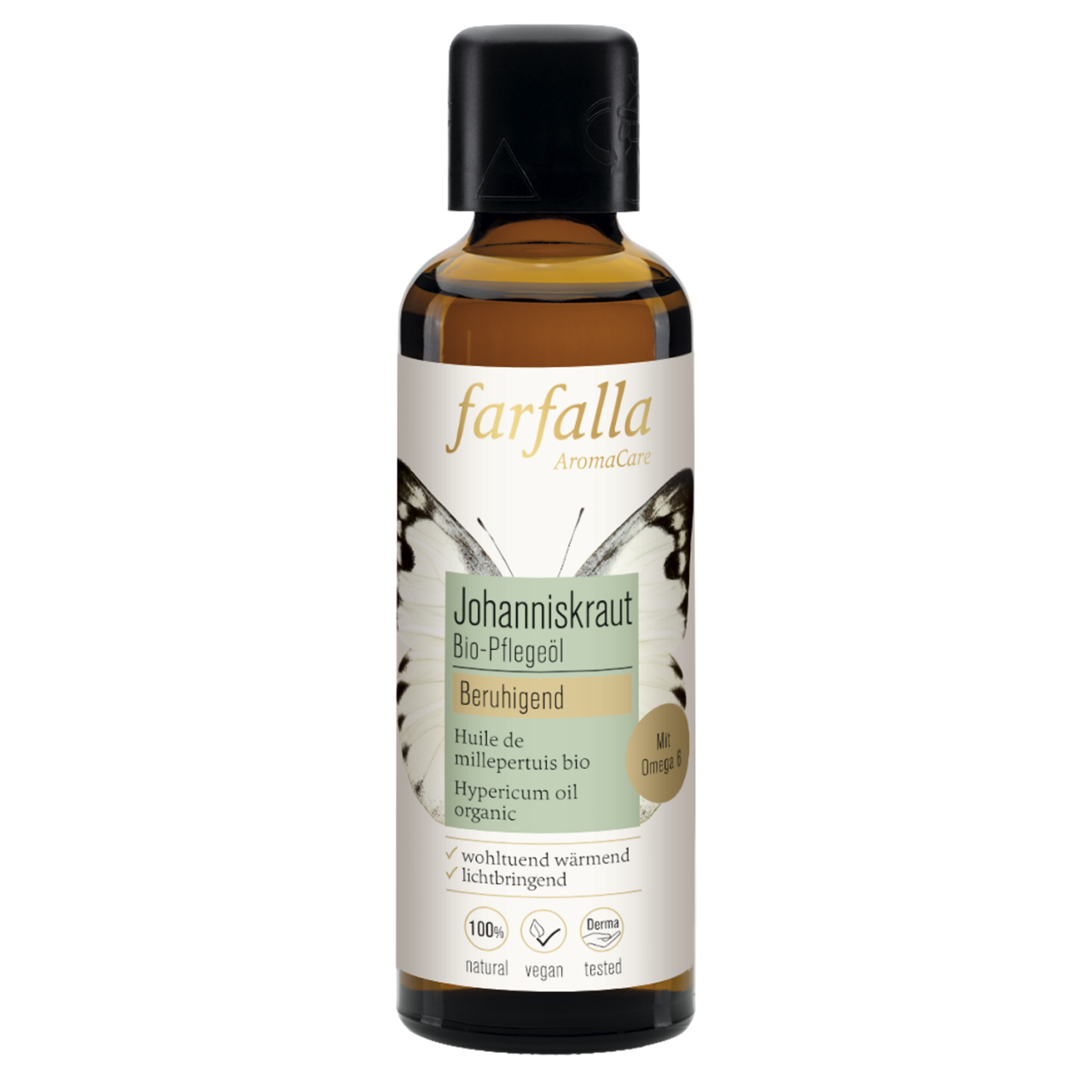 Farfalla Bio-Pflegeöl - Johanniskraut Bio-Pflegeöl beruhigend Farfalla Bio-Pflegeöl - Johanniskraut Bio-Pflegeöl beruhigend von Farfalla