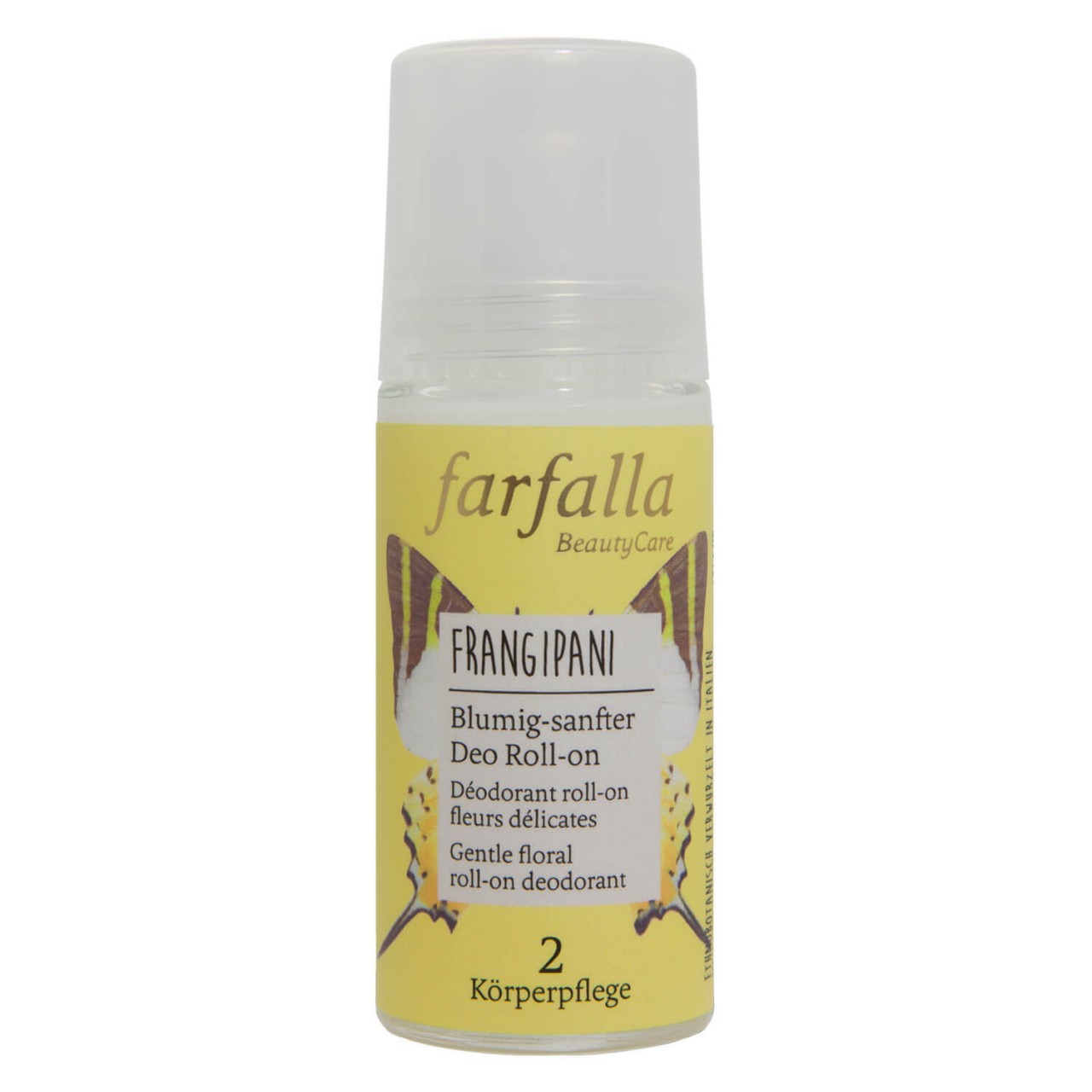 Farfalla Care - Frangipani, Blumig-sanfter Deo Roll-on Farfalla Care - Frangipani, Blumig-sanfter Deo Roll-on von Farfalla