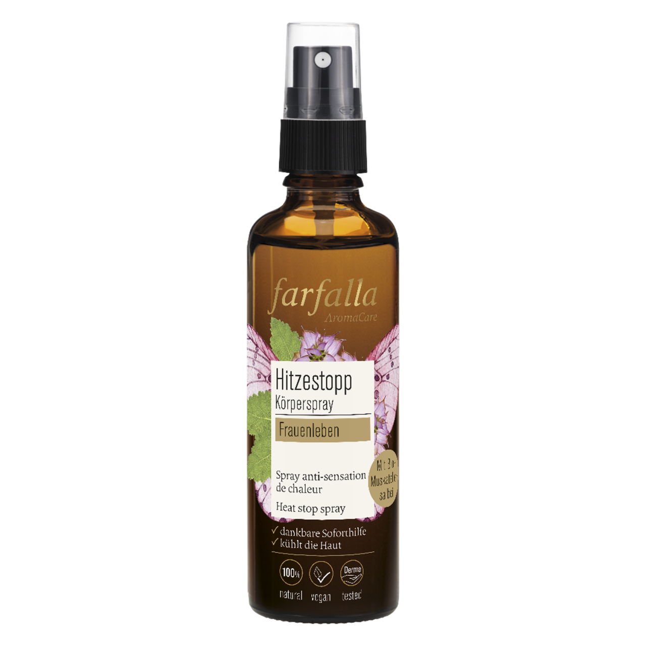 Farfalla Frauenleben - Muskatellersalbei Hitzestopp Spray Farfalla Frauenleben - Muskatellersalbei Hitzestopp Spray von Farfalla