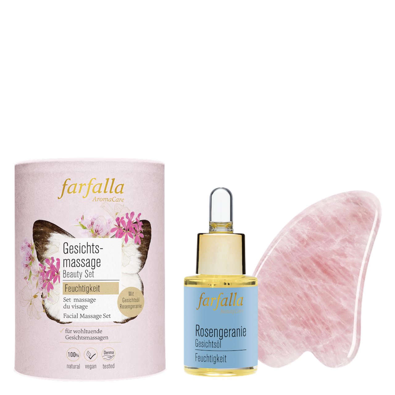 Farfalla Sets - Rosengeranie Gesichtsmassage Beauty Set Farfalla Sets - Rosengeranie Gesichtsmassage Beauty Set von Farfalla