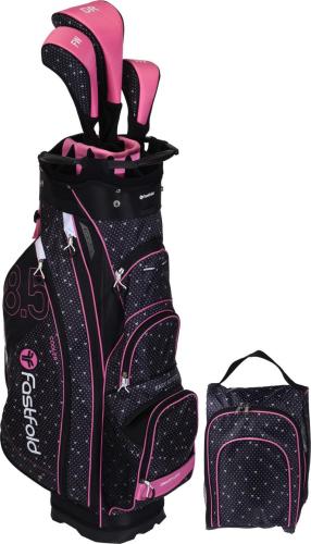 Fast Fold Cartbag LADIES schwarz/lightpink/weiss - bow print von Fast Fold