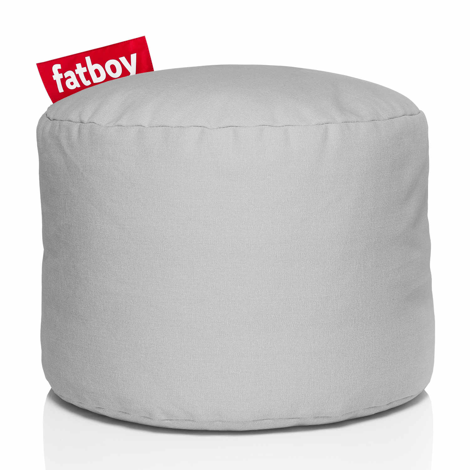 Point Stonewashed Pouf Hocker , Farbe silver grey von Fatboy