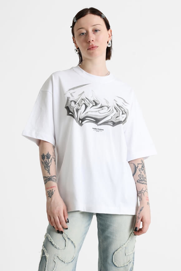 Favela Cruel Oversize T-Shirt | White | Damen  | M von Favela