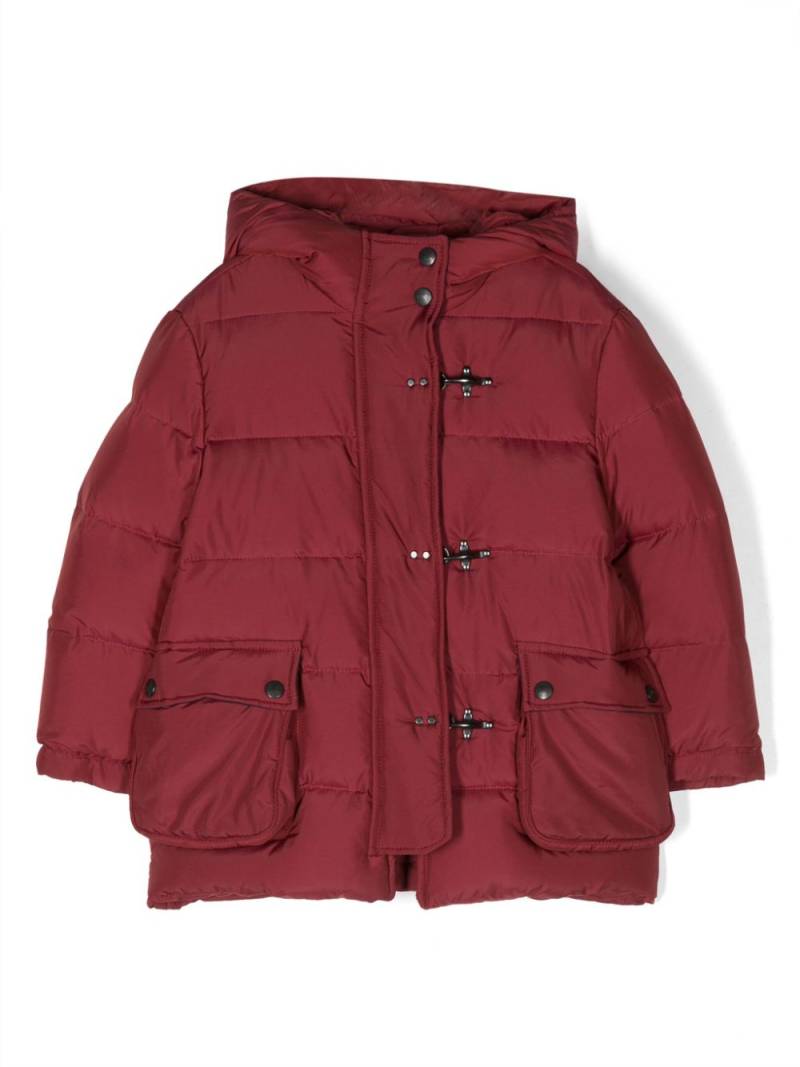 Fay Kids 3 Ganci padded hooded jacket - Red von Fay Kids