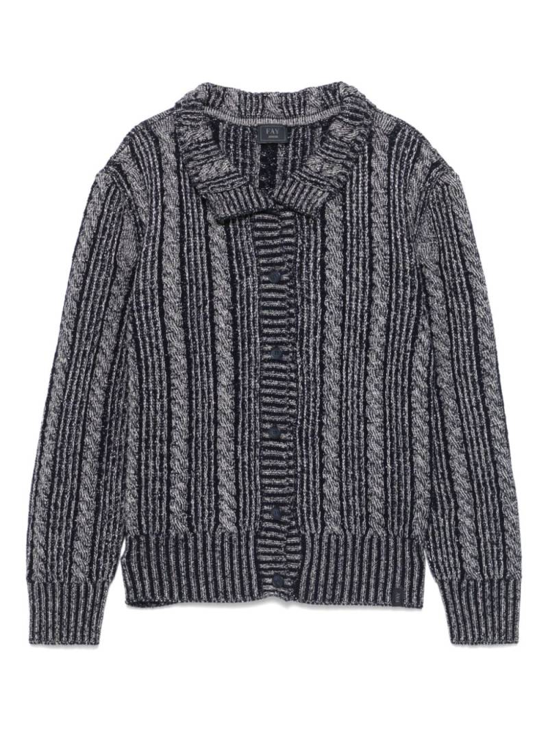 Fay Kids cable-knit cardigan - Blue von Fay Kids