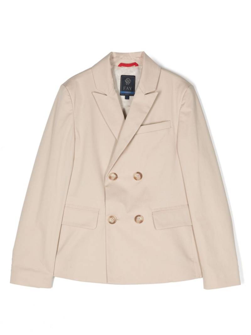 Fay Kids double-breasted blazer - Neutrals von Fay Kids