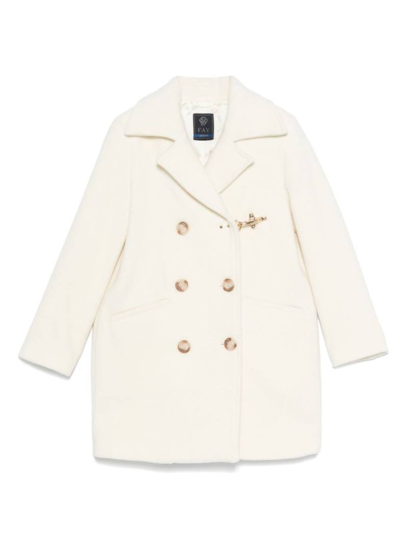 Fay Kids double-breasted coat - White von Fay Kids