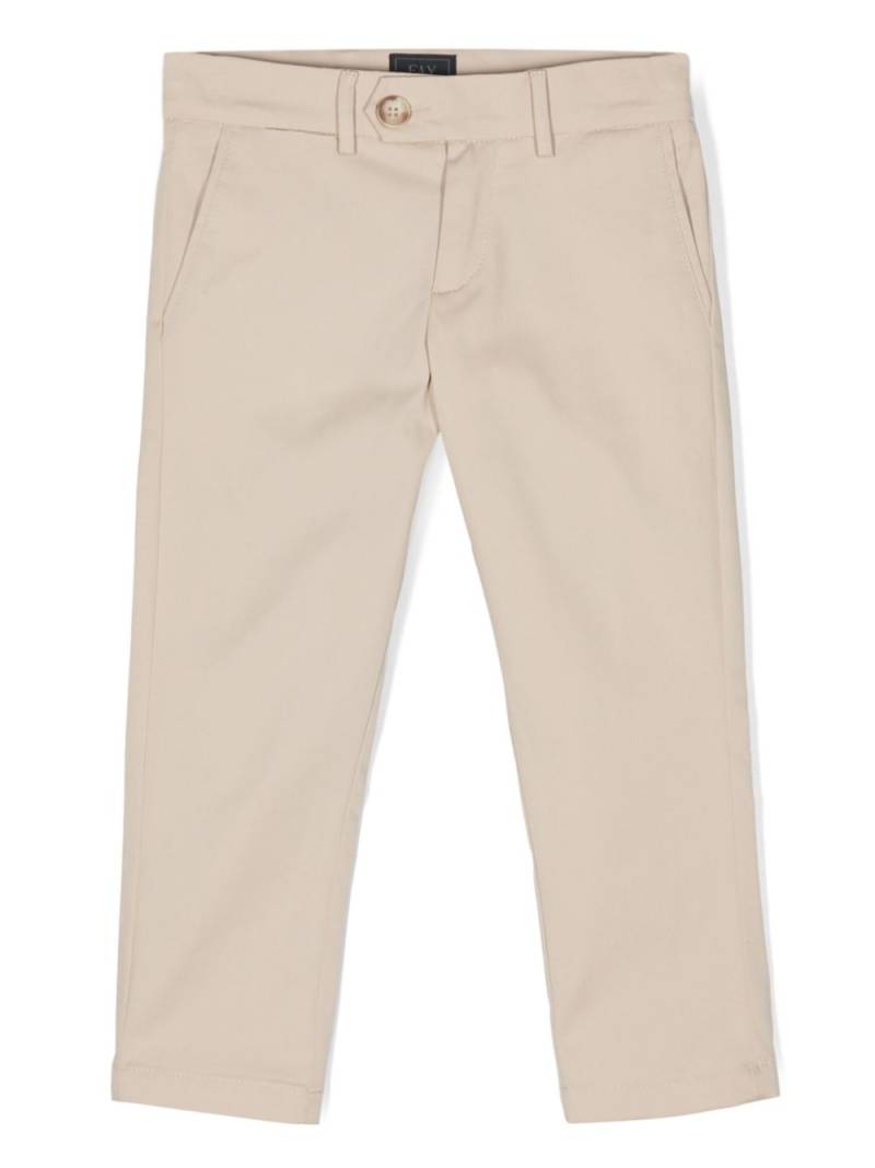 Fay Kids embroidered-logo chinos - Neutrals von Fay Kids