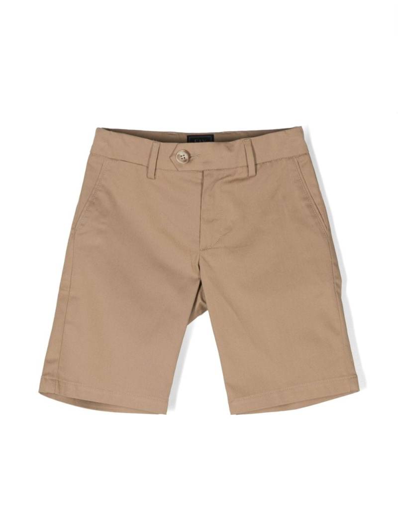 Fay Kids embroidered-logo cotton-blend shorts - Neutrals von Fay Kids