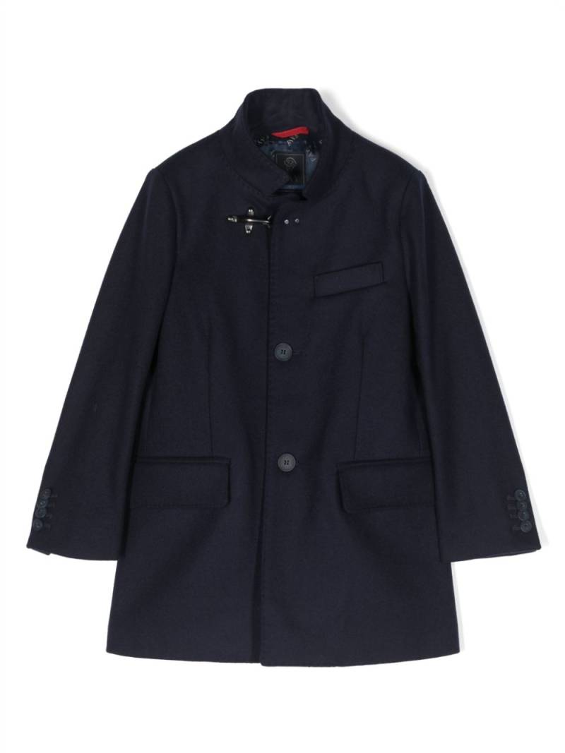 Fay Kids hook-detail single-breasted coat - Blue von Fay Kids