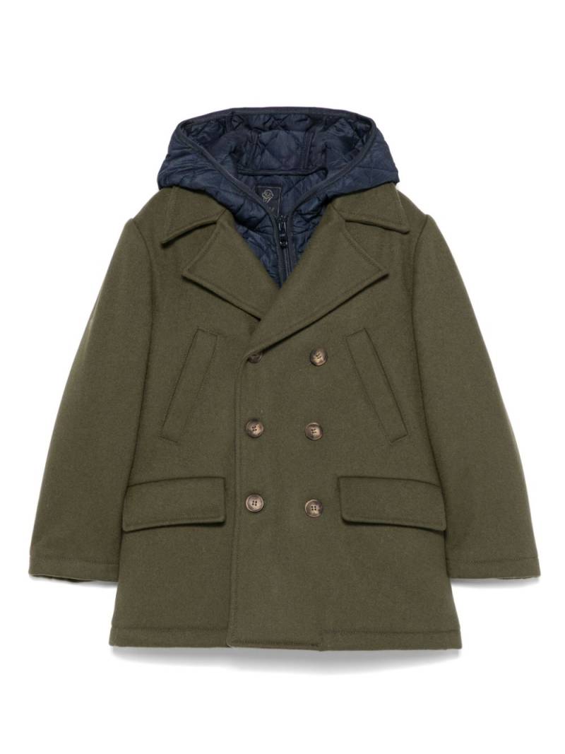 Fay Kids layered coat - Green von Fay Kids