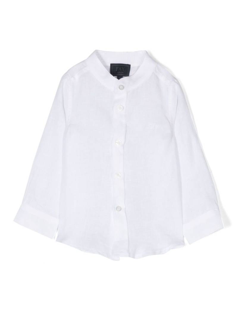 Fay Kids logo-embroidered shirt - White von Fay Kids