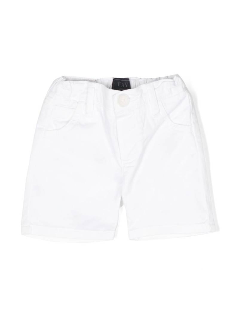 Fay Kids logo-patch shorts - White von Fay Kids