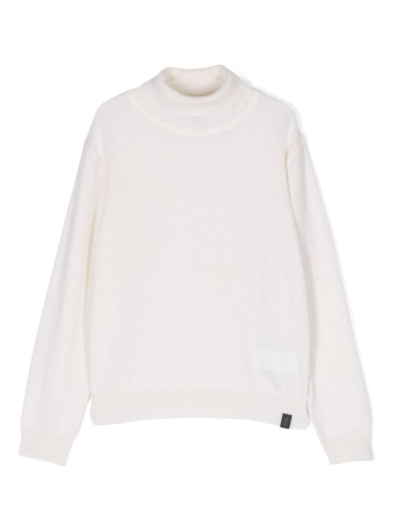 Fay Kids mock-neck wool-cashmere blend jumper - White von Fay Kids