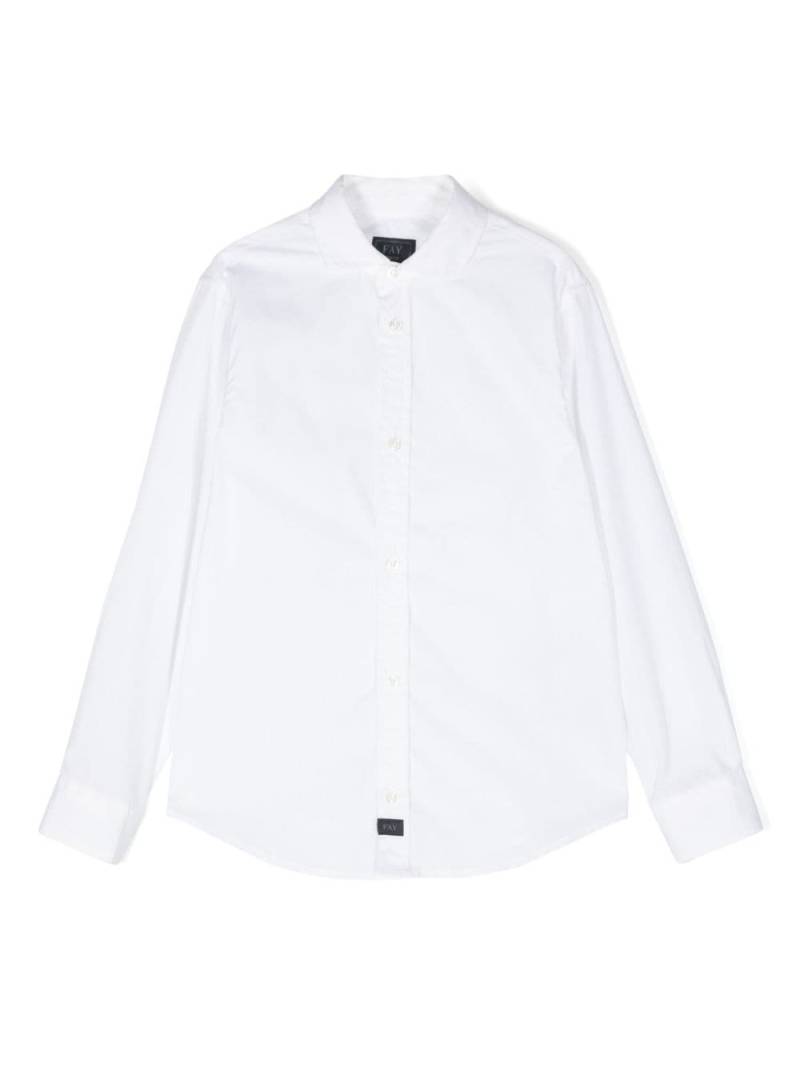 Fay Kids poplin longsleeved shirt - White von Fay Kids