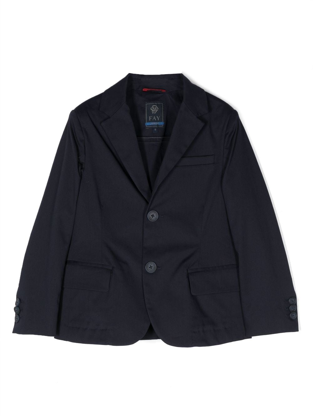 Fay Kids single-breasted cotton blazer - Blue von Fay Kids