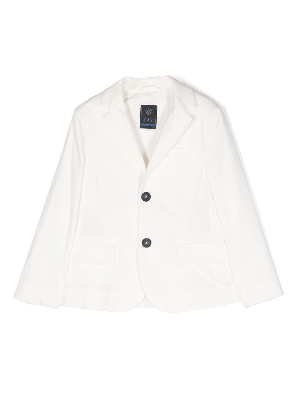 Fay Kids single-breasted cotton blazer - White von Fay Kids