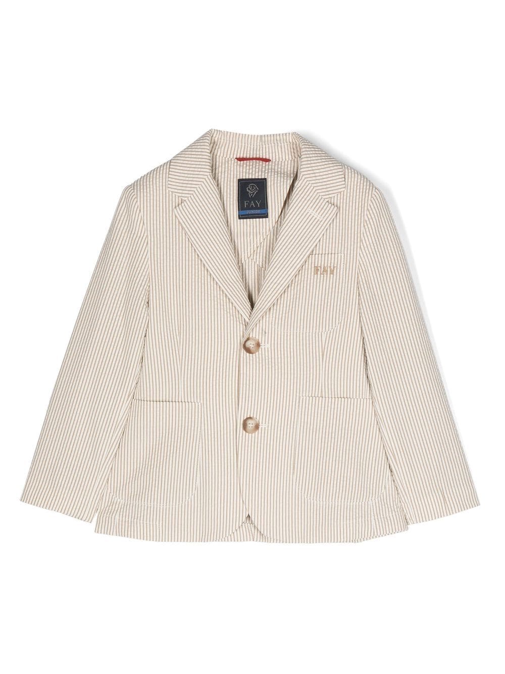 Fay Kids single-breasted tailored blazer - Neutrals von Fay Kids