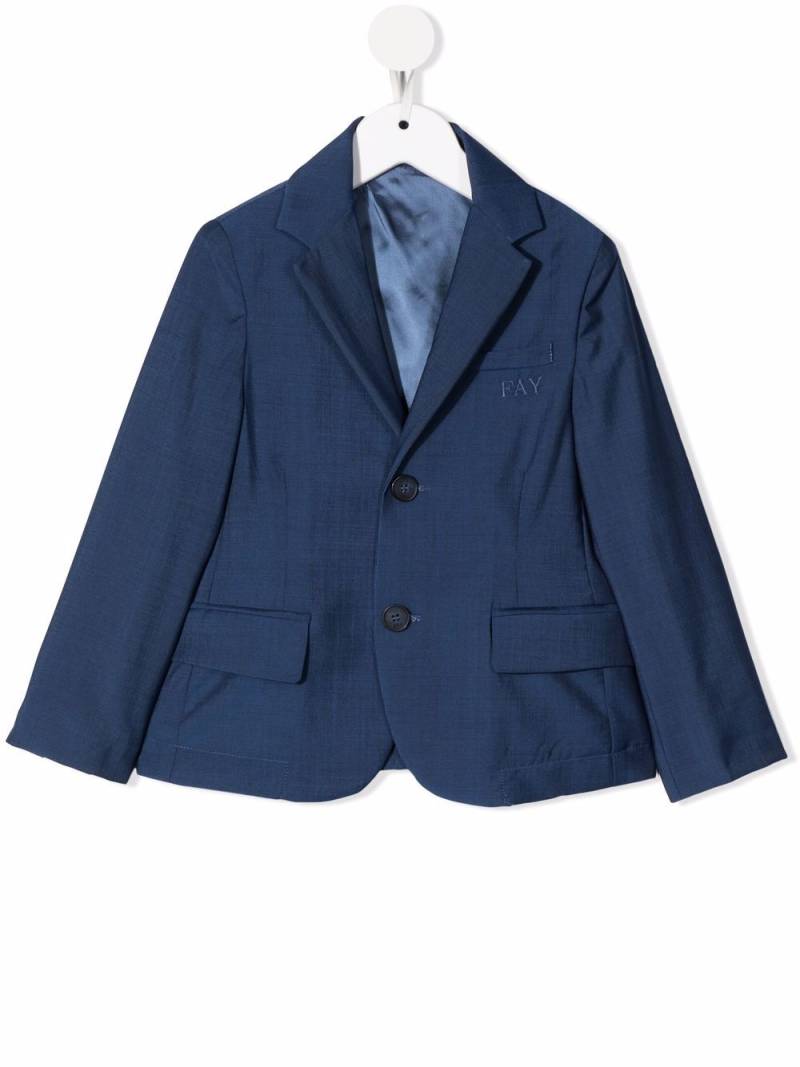 Fay Kids single-breasted wool blazer - Blue von Fay Kids