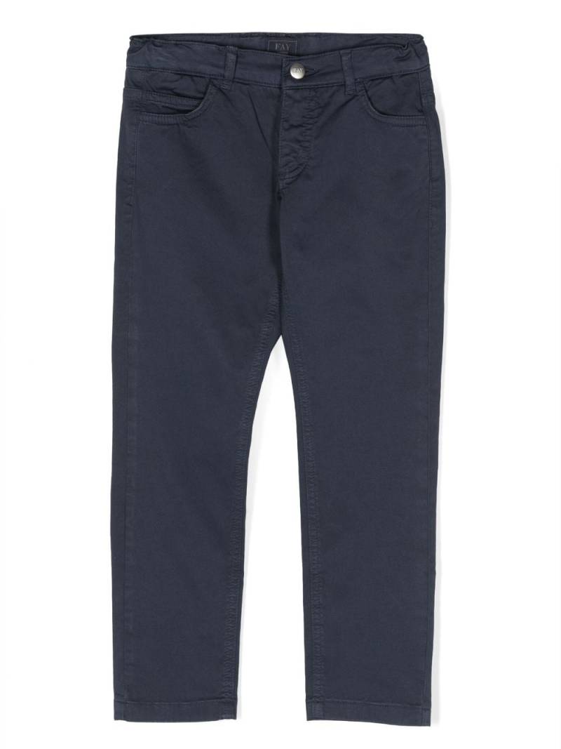 Fay Kids straight-leg chinos - Blue von Fay Kids