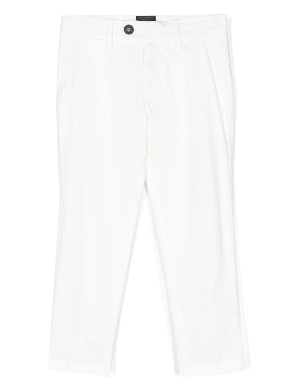 Fay Kids straight-leg cotton-blend trousers - White von Fay Kids