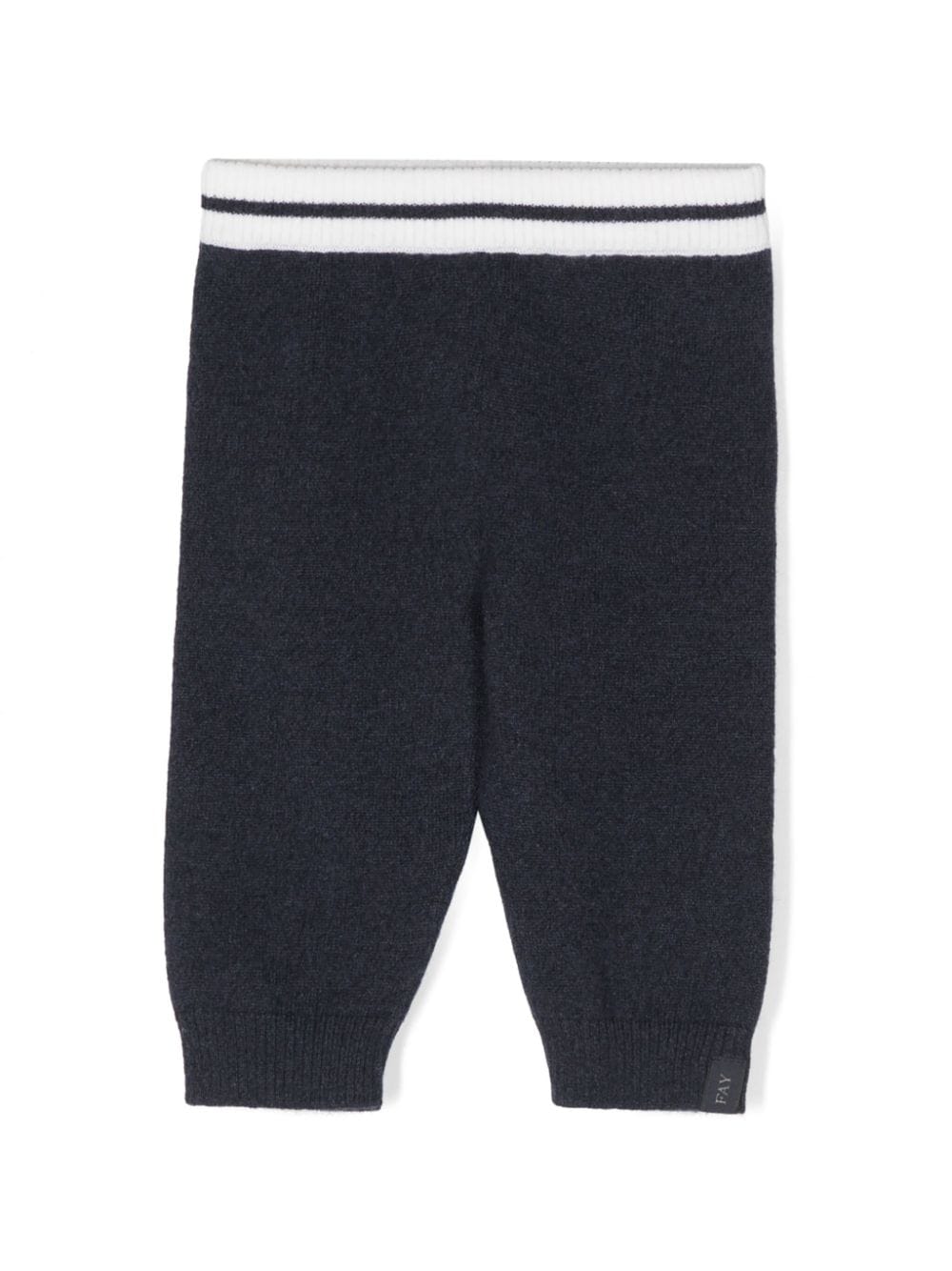 Fay Kids striped fine-knit trousers - Blue von Fay Kids