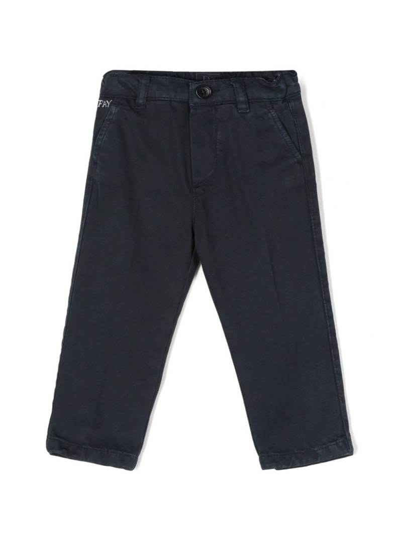 Fay Kids twill tapered trousers - Blue von Fay Kids