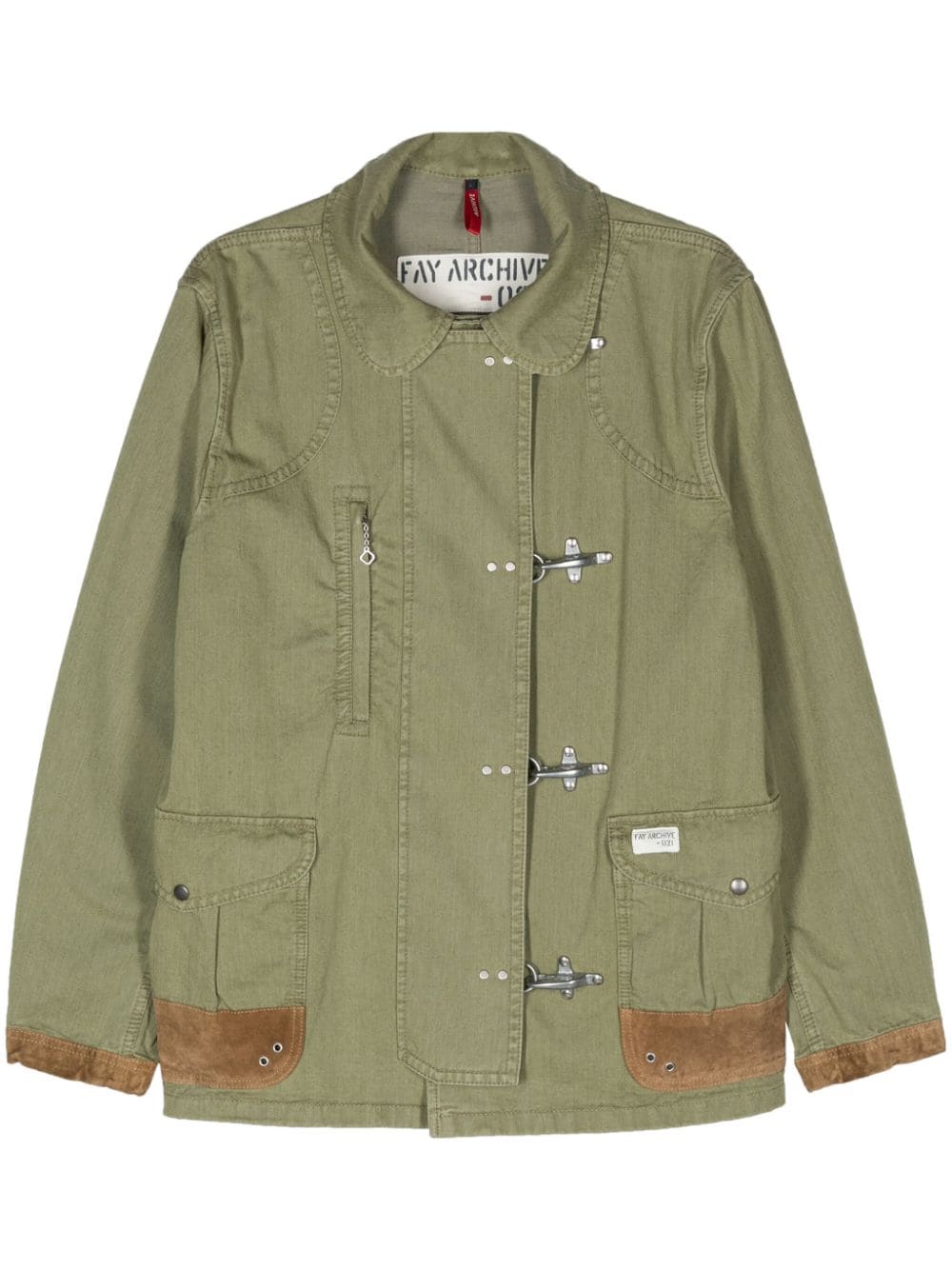 Fay 4 Ganci cotton jacket - Green von Fay