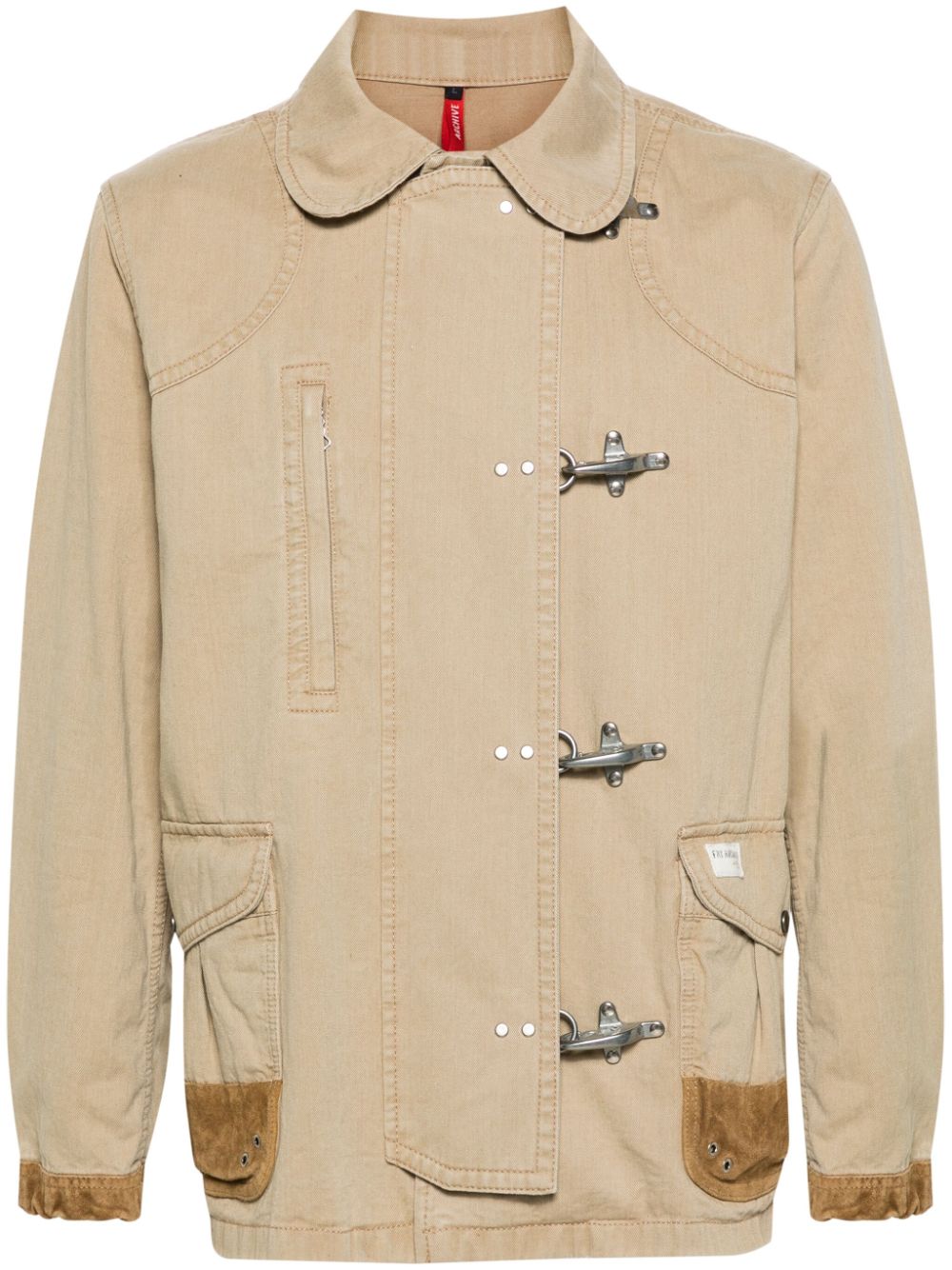 Fay 4 Ganci cotton jacket - Neutrals von Fay