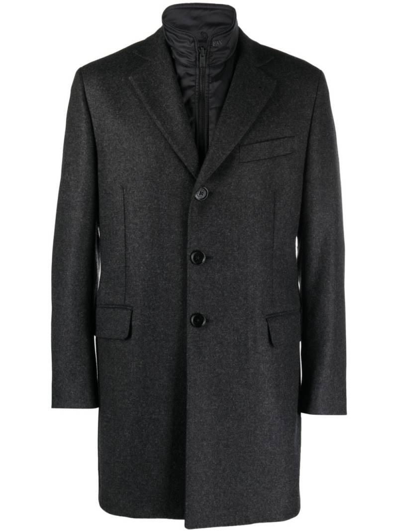 Fay Easy DB single-breasted layered coat - Grey von Fay