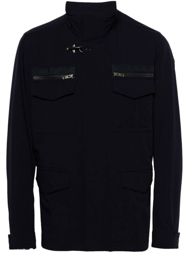 Fay Field stretch shirt jacket - Blue von Fay