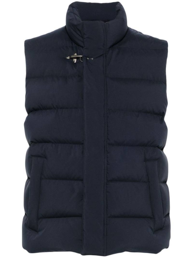 Fay Gancini-buckle gilet - Blue von Fay