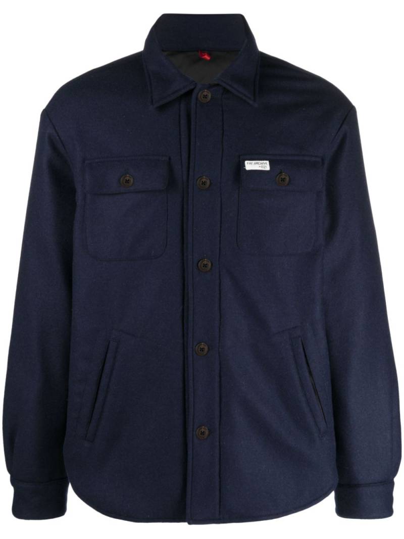 Fay button-up shirt jacket - Blue von Fay