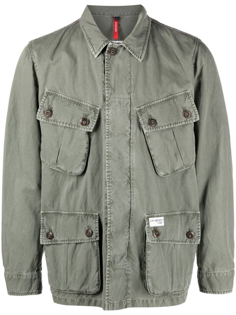 Fay cargo-pocket jacket - Green von Fay