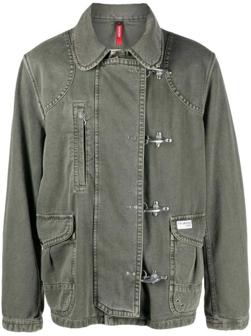 Fay clip-fastening denim jacket - Green von Fay