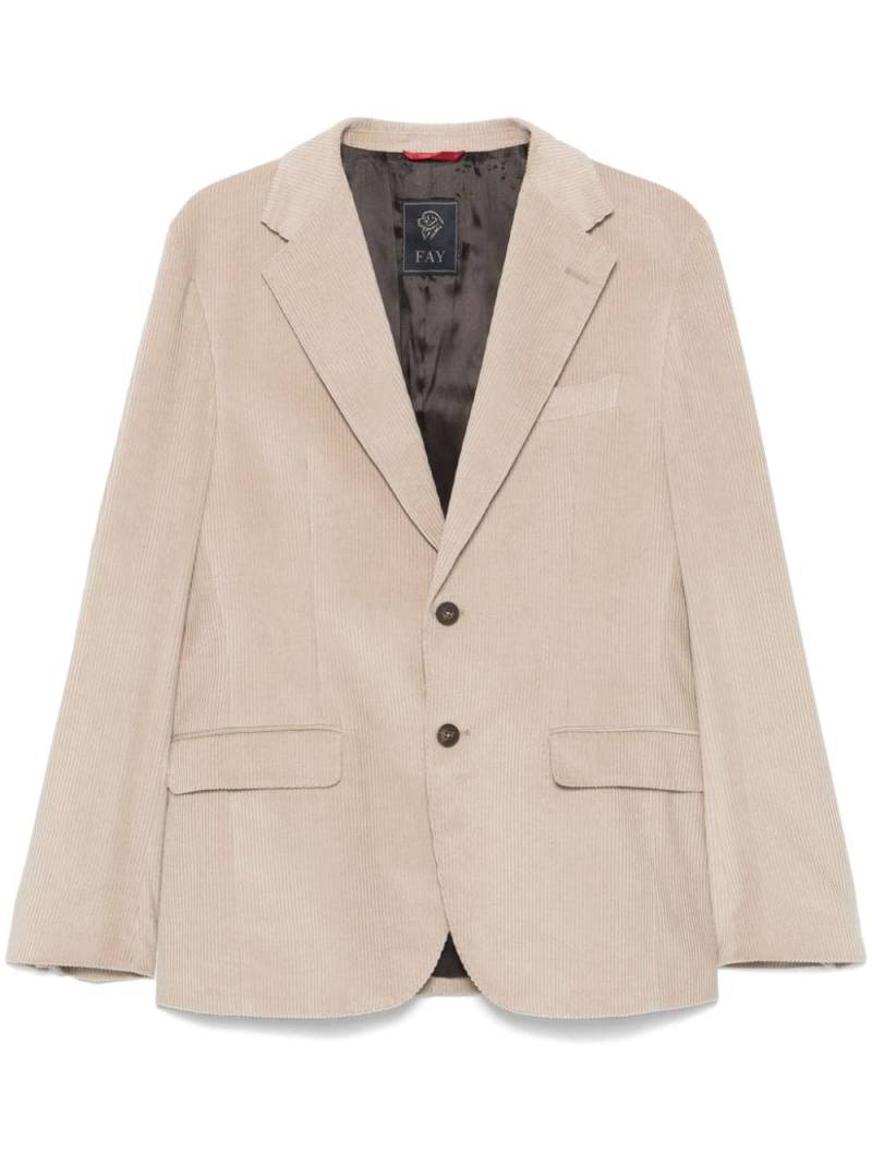 Fay corduroy blazer - Brown von Fay