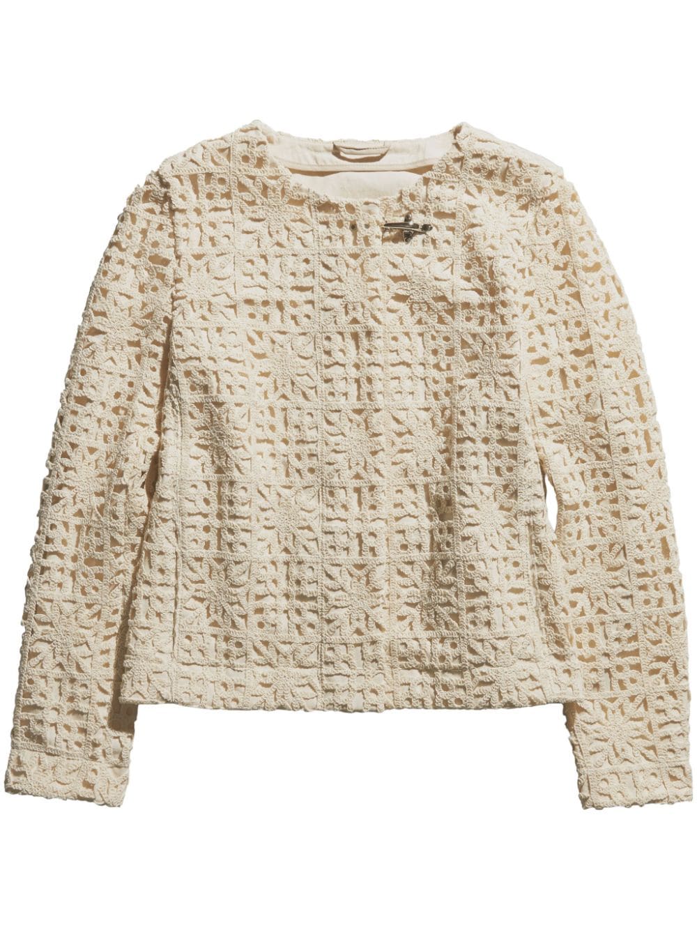 Fay crochet-overlay jacket - Neutrals von Fay