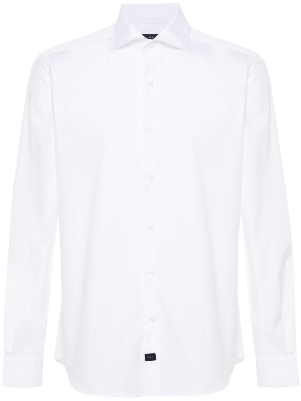 Fay cutaway-collas cotton shirt - White von Fay