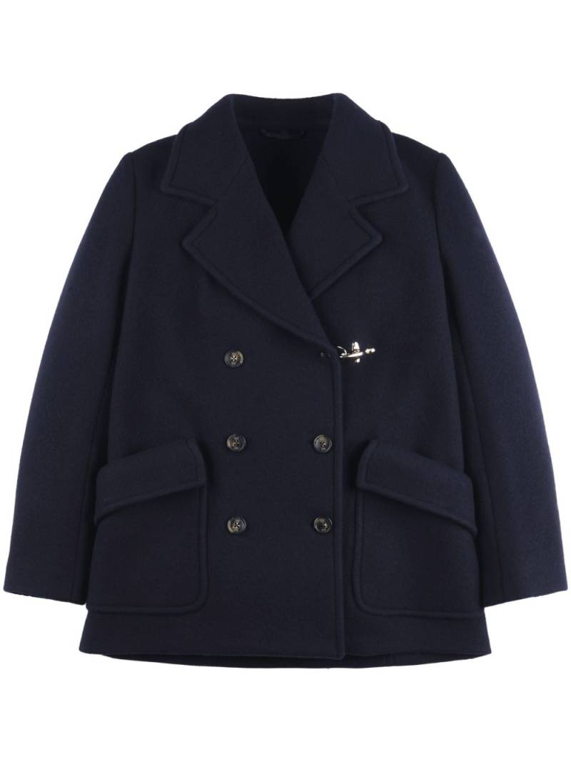 Fay double-breasted coat - Blue von Fay