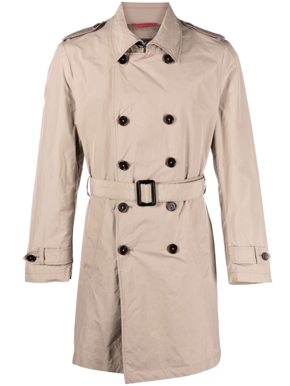 Fay double-breasted trench coat - Neutrals von Fay