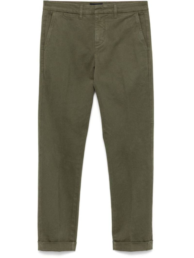 Fay gabardine-weave chinos - Green von Fay