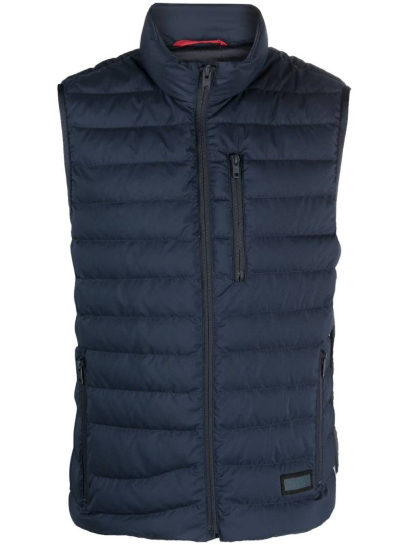 Fay high-neck padded gilet - Blue von Fay