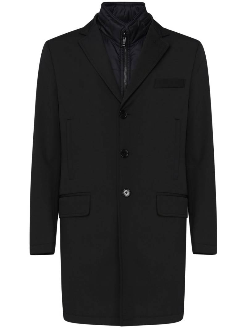 Fay layered coat - Black von Fay