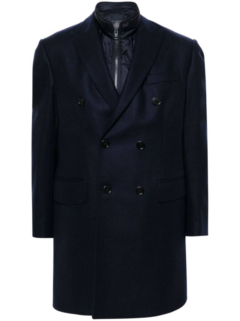 Fay layered coat - Blue von Fay