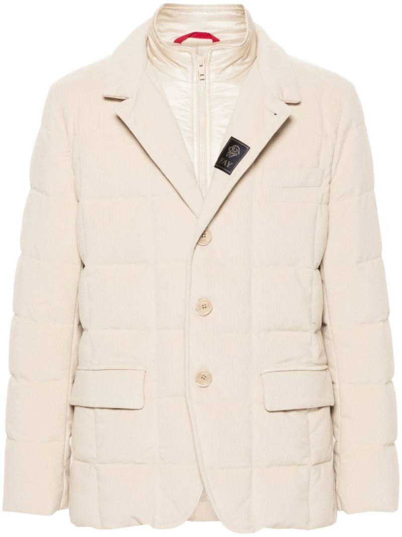 Fay layered down jacket - Neutrals von Fay